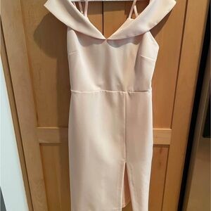 ASOS Oasis Strapless Pink Blush Dress